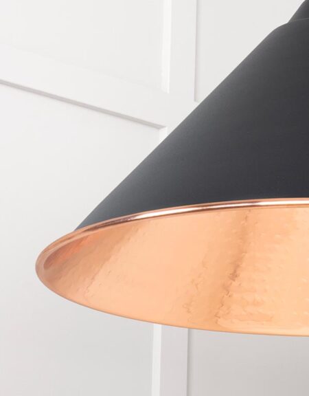 Hammered Copper Hockley Pendant in Elan Black | 49503EB - Image 5