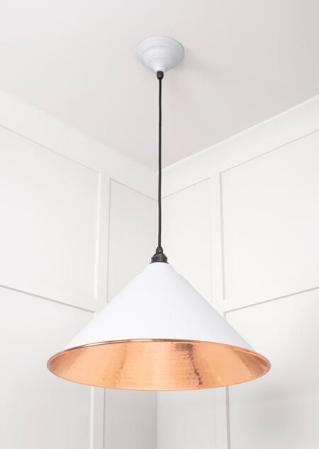 Hammered Copper Hockley Pendant in Flock | 49503F - Image 3