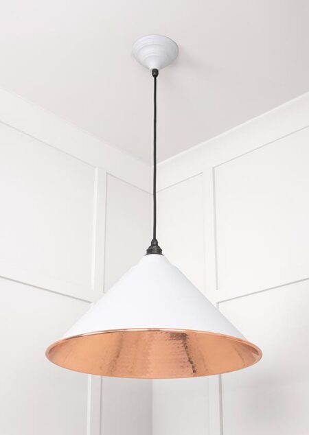 Hammered Copper Hockley Pendant in Flock | 49503F - Image 4