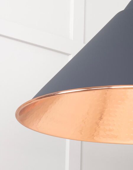 Hammered Copper Hockley Pendant in Slate | 49503SL - Image 5