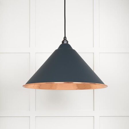 Hammered Copper Hockley Pendant in Soot | 49503SO - Image 2