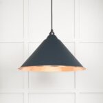 Hammered Copper Hockley Pendant in Soot | 49503SO
