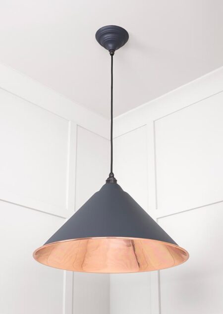 From the Anvil Smooth Copper Hockley Pendant in Slate - Image 3