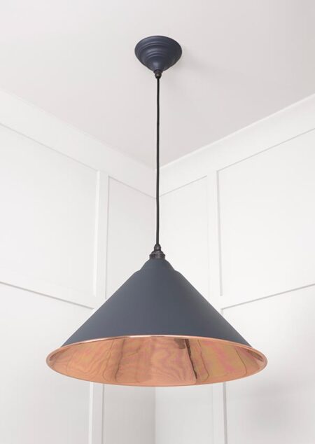 From the Anvil Smooth Copper Hockley Pendant in Slate - Image 4