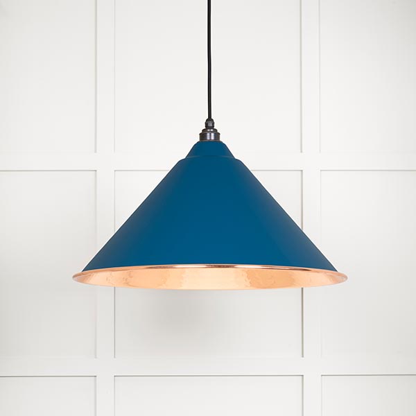 Hammered Copper Hockley Pendant in Upstream | 49503U