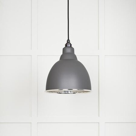 Smooth Nickel Brindley Pendant in Bluff | 49504BL