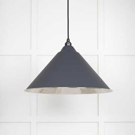 Smooth Nickel Hockley Pendant in Slate | 49506SL - Image 2