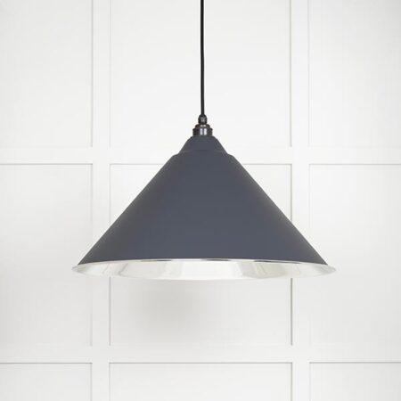 Smooth Nickel Hockley Pendant in Slate | 49506SL