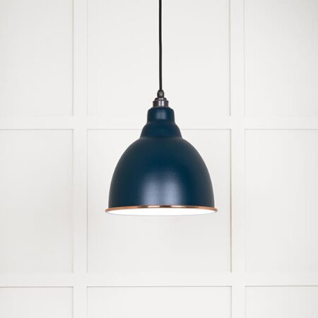 White Gloss Brindley Pendant in Dusk | 49507DU