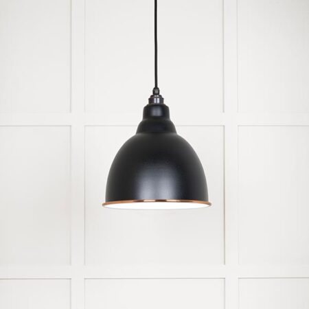 From the Anvil White Gloss Brindley Pendant in Elan Black