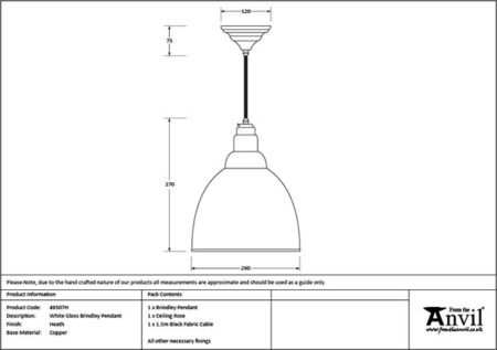 From the Anvil White Gloss Brindley Pendant in Heath - Image 7