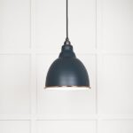 White Gloss Brindley Pendant in Soot | 49507SO