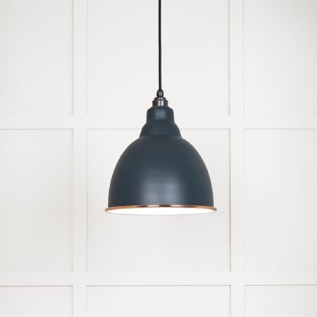 White Gloss Brindley Pendant in Soot | 49507SO