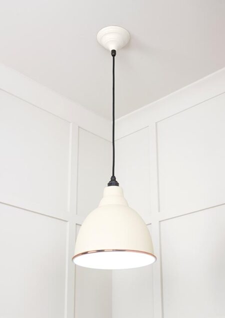 White Gloss Brindley Pendant in Teasel | 49507TE - Image 3