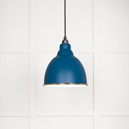 White Gloss Brindley Pendant in Upstream | 49507U