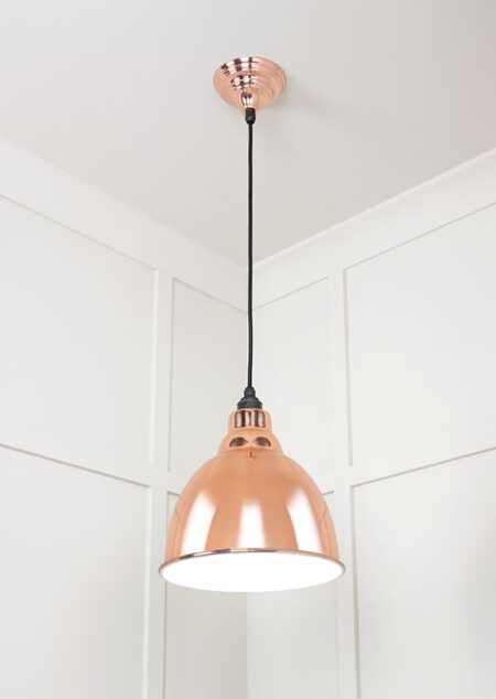 From the Anvil White Gloss Brindley Pendant in Copper - Image 3