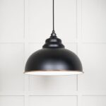White Gloss Harborne Pendant in Elan Black | 49508EB