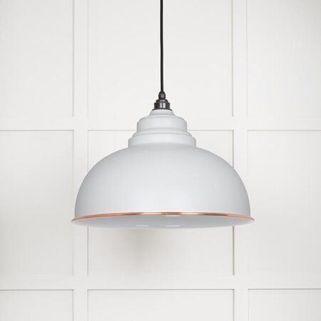 White Gloss Harborne Pendant in Flock | 49508F - Image 2