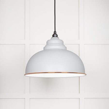 White Gloss Harborne Pendant in Flock | 49508F