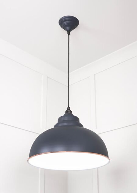 From the Anvil White Gloss Harborne Pendant in Slate - Image 3