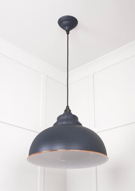 From the Anvil White Gloss Harborne Pendant in Slate - Image 4