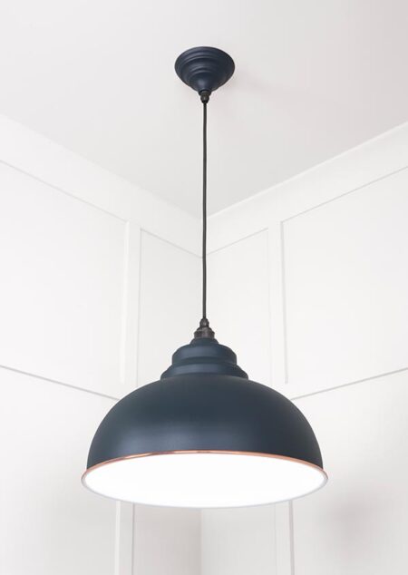 White Gloss Harborne Pendant in Soot | 49508SO - Image 3