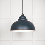 White Gloss Harborne Pendant in Soot | 49508SO