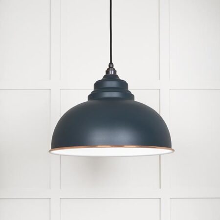 White Gloss Harborne Pendant in Soot | 49508SO