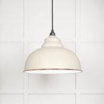 White Gloss Harborne Pendant in Teasel | 49508TE