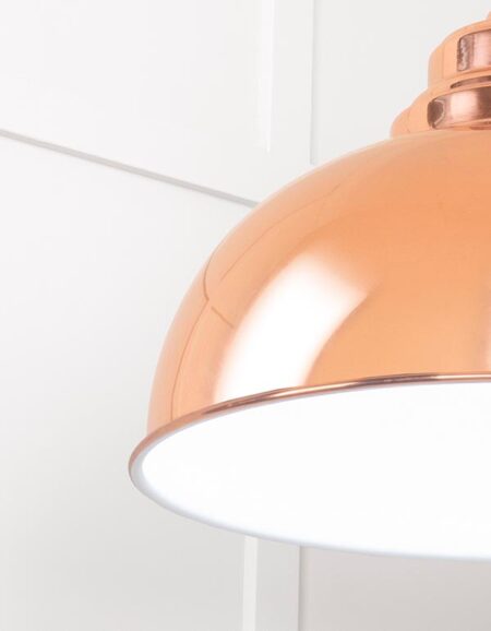 White Gloss Harborne Pendant in Copper | 49508 - Image 5