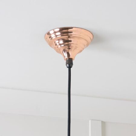 White Gloss Harborne Pendant in Copper | 49508 - Image 6