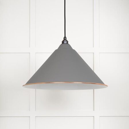 White Gloss Hockley Pendant in Bluff | 49510BL - Image 2