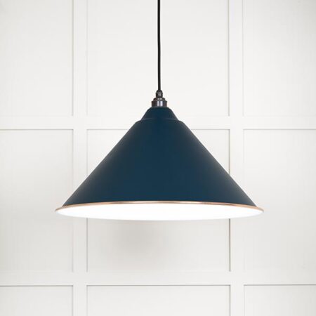 White Gloss Hockley Pendant in Dusk | 49510DU