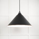 White Gloss Hockley Pendant in Elan Black | 49510EB