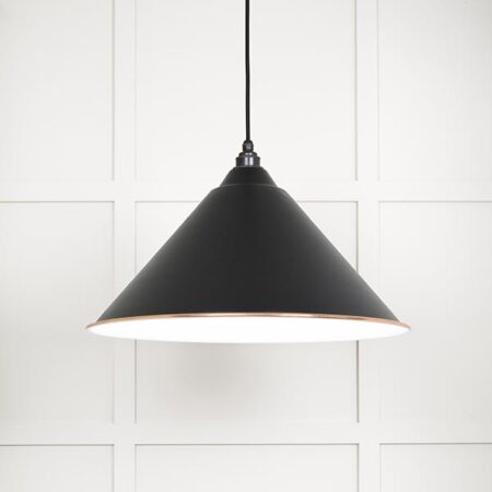 From the Anvil White Gloss Hockley Pendant in Elan Black