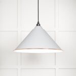 From the Anvil White Gloss Hockley Pendant in Flock