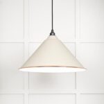 White Gloss Hockley Pendant in Teasel | 49510TE