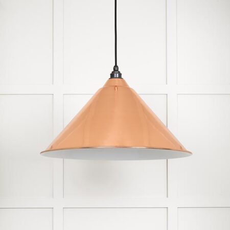 White Gloss Hockley Pendant in Copper | 49510 - Image 2