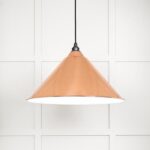 White Gloss Hockley Pendant in Copper | 49510