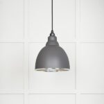 Hammered Nickel Brindley Pendant in Bluff | 49511BL