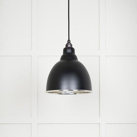 Hammered Nickel Brindley Pendant in Elan Black | 49511EB