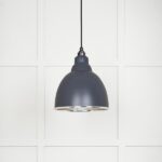 Hammered Nickel Brindley Pendant in Slate | 49511SL