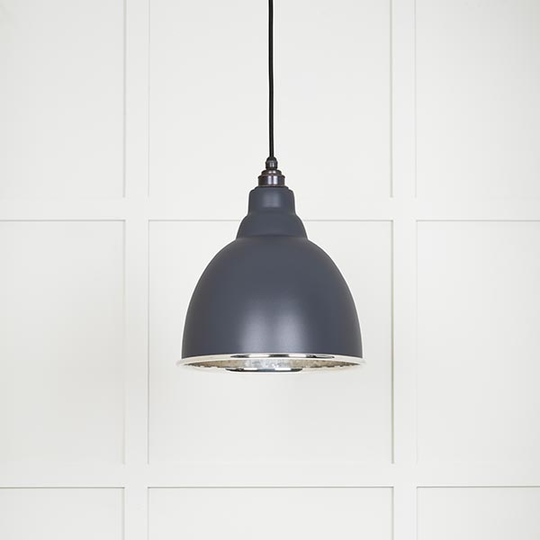 Hammered Nickel Brindley Pendant in Slate | 49511SL