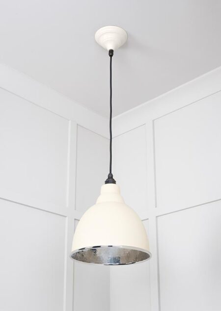 Hammered Nickel Brindley Pendant in Teasel | 49511TE - Image 3