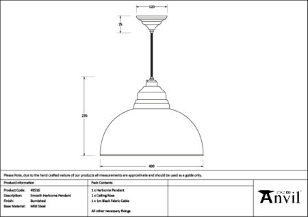 Burnished Harborne Pendant | 49516 - Image 7