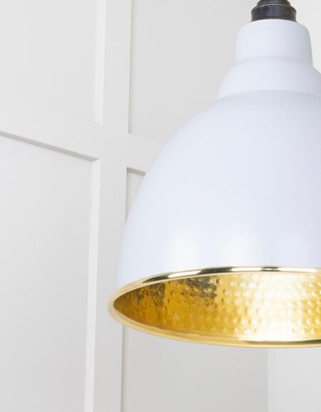 Hammered Brass Brindley Pendant in Birch | 49517BI - Image 5