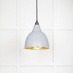 Hammered Brass Brindley Pendant in Birch | 49517BI