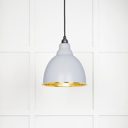 Hammered Brass Brindley Pendant in Birch | 49517BI