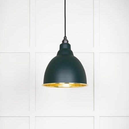 Hammered Brass Brindley Pendant in Dingle | 49517DI