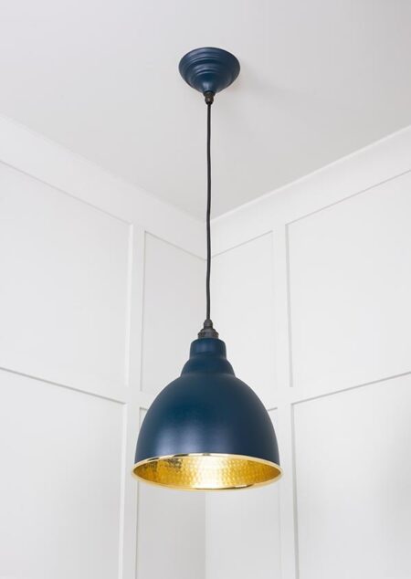 Hammered Brass Brindley Pendant in Dusk | 49517DU - Image 3